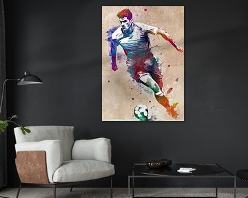Fußballspieler Sport Kunst von JBJart Justyna Jaszke