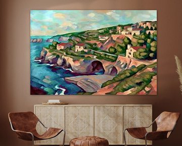 Village on the Mediterranean by Anna Marie de Klerk