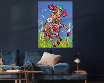 Dancing cow by Happy Paintings