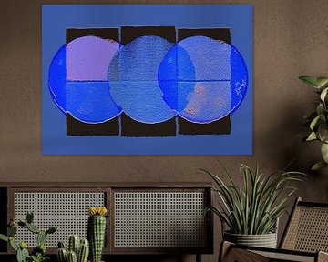 Scandinavian Nature Minimalism Blue Cobalt Ultramarine by Mad Dog Art