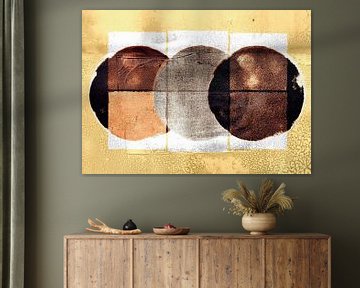 Scandinavian Nature Minimalism Gold Brown by Mad Dog Art