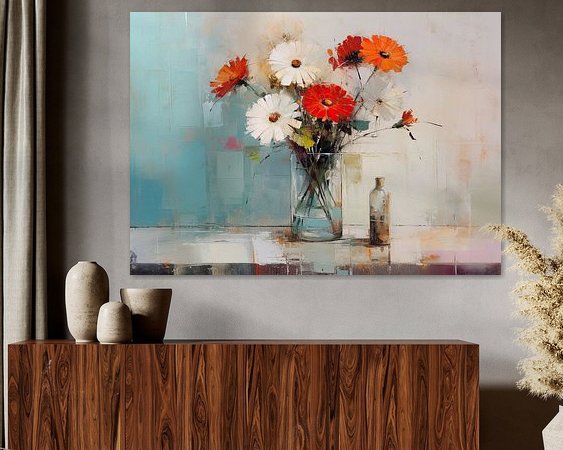 Voorbeeld van het werk in een kamer