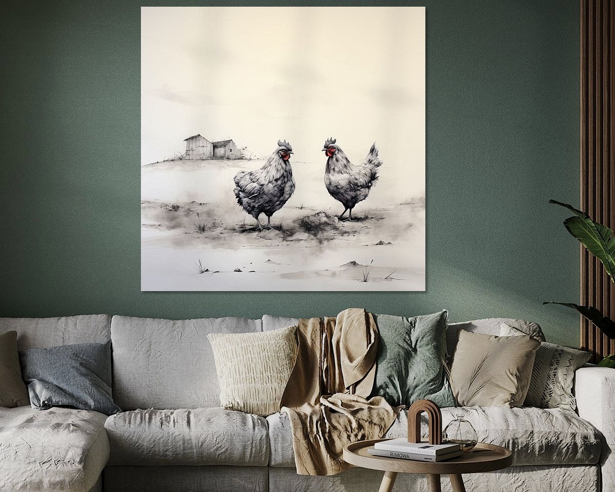 Voorbeeld van het werk in een kamer