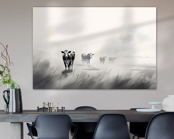 Peinture de la vache sur Tableaux ARTEO