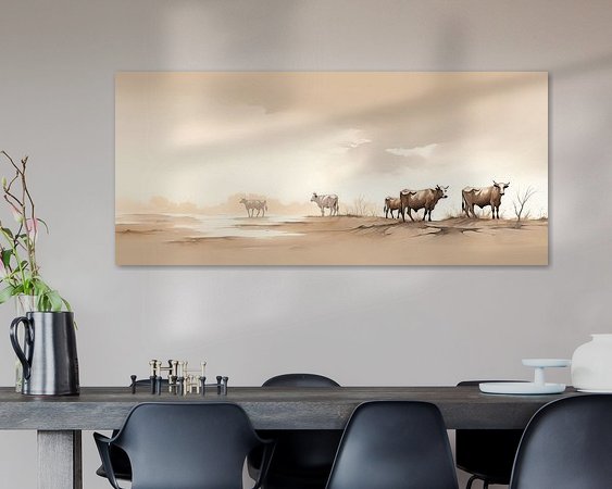 Voorbeeld van het werk in een kamer