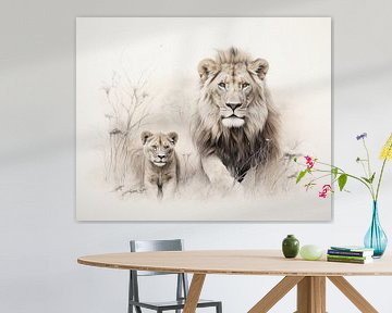 Leeuw | Leeuw van ARTEO Schilderijen
