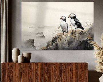 Puffin | Puffins by ARTEO Paintings