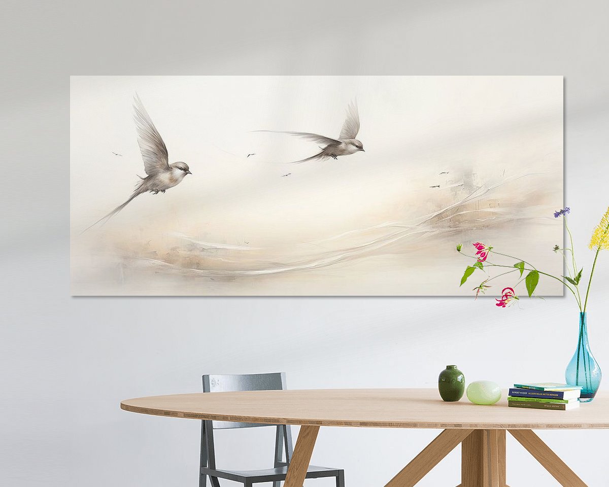 Voorbeeld van het werk in een kamer
