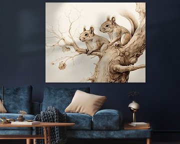 Squirrel | Squirrel by ARTEO Paintings