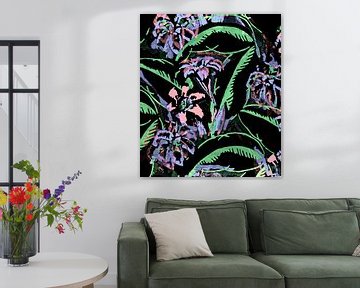 Bloemen in de Aziatische jungle van FRESH Fine Art