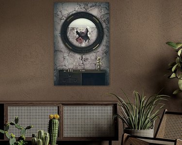 Voorbeeld van het werk in een kamer