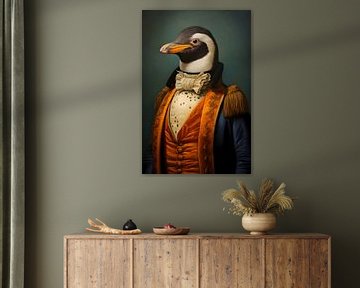 Chic Penguin Portrait by But First Framing