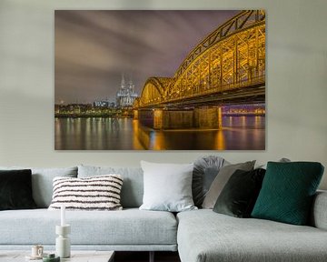 Köln - Dom und Hohenzollernbrücke van Tux Photography