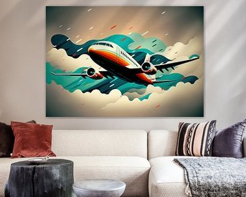 Vliegtuig Vector Design Art van Tim Kunst en Fotografie