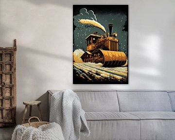 Fantasie-Dampfmaschine - Vektorgrafik von Tim Kunst en Fotografie
