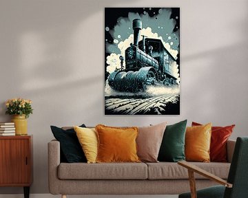 Fantasy Steam Engine - Vector Art by Tim Kunst en Fotografie