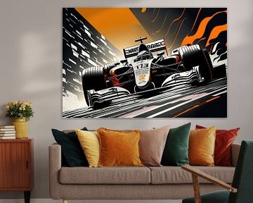 Formule 1 - Vector Art racecar van Tim Kunst en Fotografie