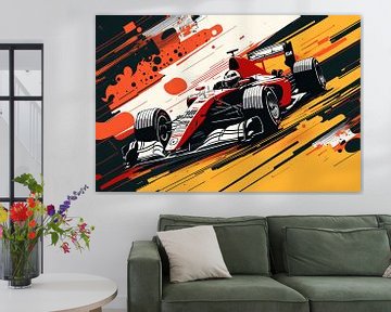 Formule 1 - Art vectoriel voiture de course sur Tim Kunst en Fotografie