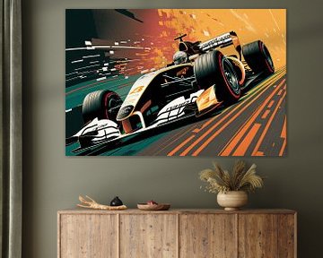 Formule 1 - Vector Art racecar van Tim Kunst en Fotografie