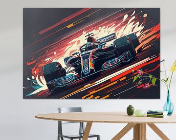 Formule 1 - Art vectoriel voiture de course sur Tim Kunst en Fotografie