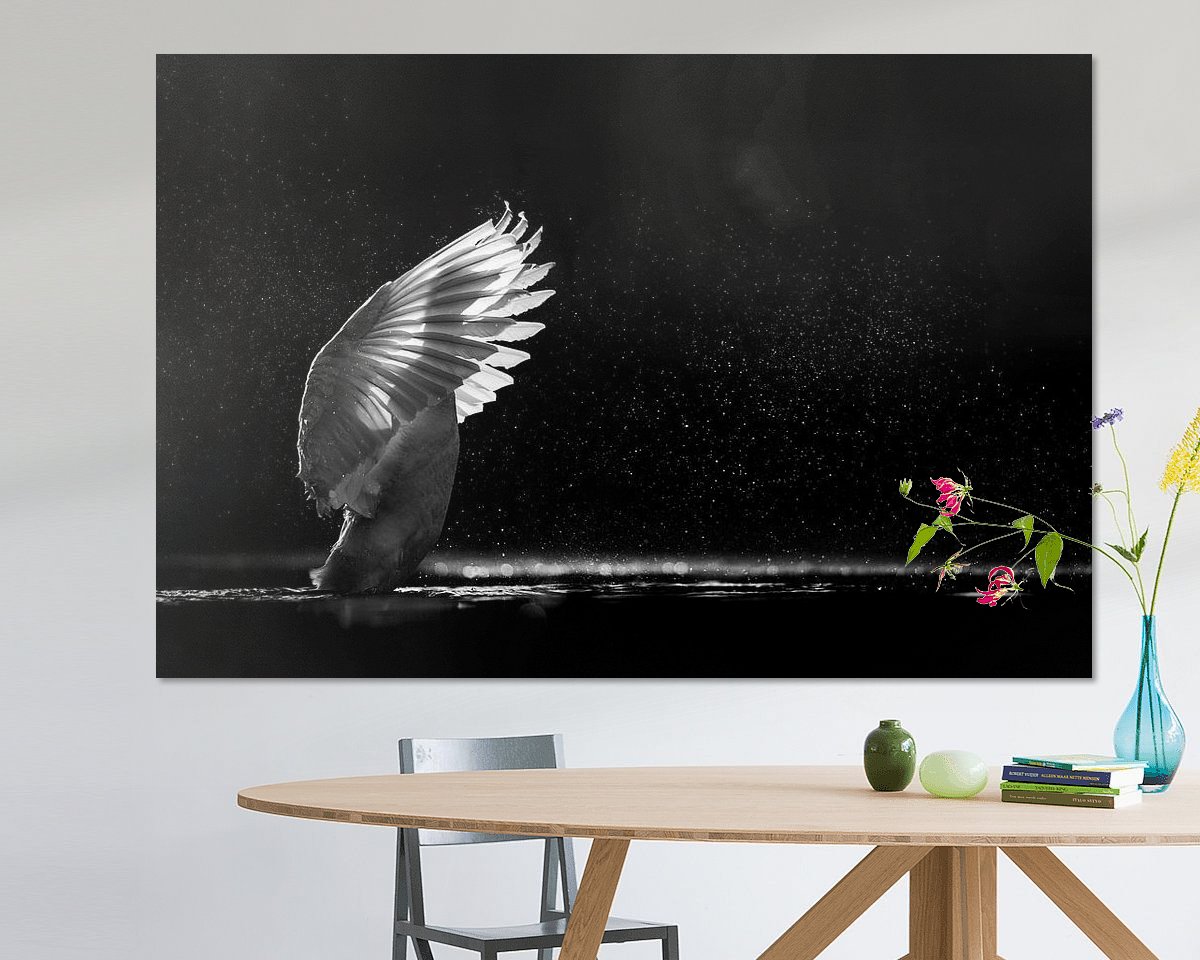 Voorbeeld van het werk in een kamer
