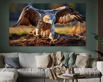 Bussard bei Anflug auf seine Beute in der Wildnis von Animaflora PicsStock