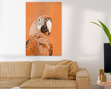 Perroquet Macaw en orange sur Whale & Sons