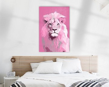 Lion in Pink by Whale & Sons