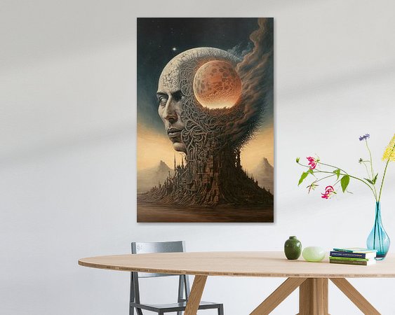 Voorbeeld van het werk in een kamer