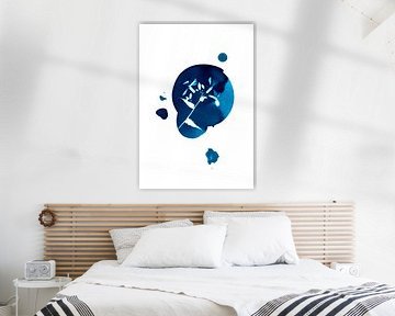 Blue Flower Circle by Lies Praet