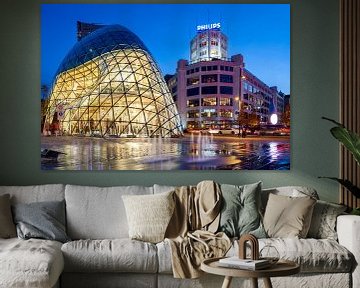 The Blob and the former Phillips headquarters in the center of Eindhoven, Netherlands by Evert Jan Luchies