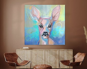 Deer in blue by ATELIER KAMILA MATKOWSKA