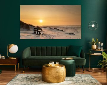 Enjoying the sunset on Ameland by Meindert Marinus