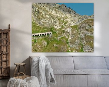 Grote Sint Bernhardpas tussen Frankrijk en Italië van Eugenio Eijck