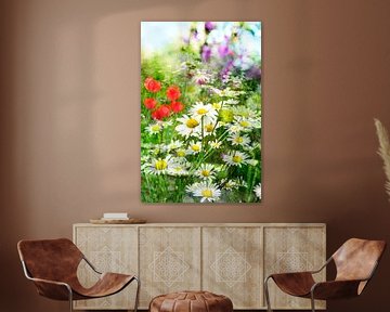 Flower art with daisies by Corinne Welp