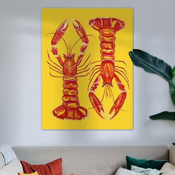 Langoustines Op Geel van Alice Straker