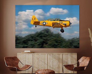 North American SNJ-5 Texan in the air by Jolanda Aalbers