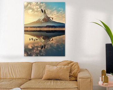 Coussin plume Duck Mountain Mount sur Martijn Schrijver