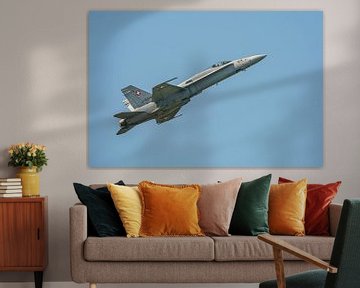 aircraft Swiss air force F-18c by Jolanda Aalbers