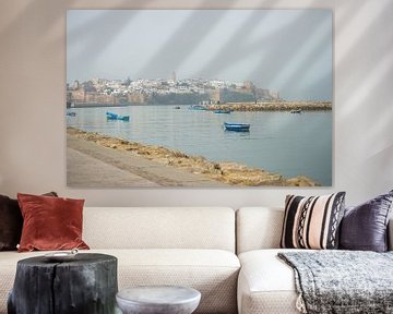 Blauer Hafen von Rabat von Janne Sophie van den Hamer