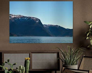 Western Cape in Norway. Fjord and sea with mountains on the coast by Martin Köbsch
