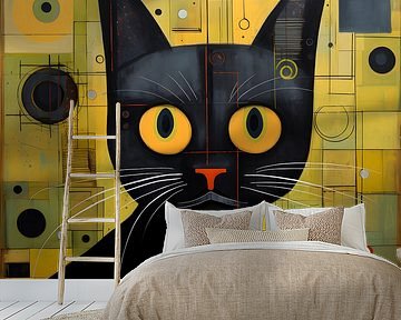 Abstract onschuldig kijkende kat