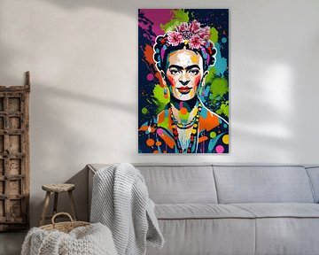 Frida abstract schilderij van Ayyen Khusna