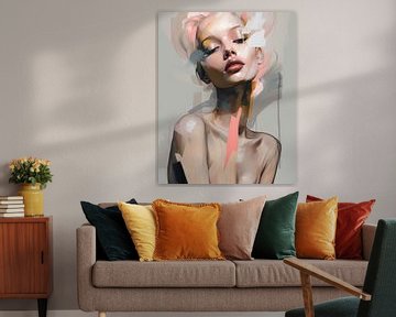 Modern abstract in pastel colours by Carla Van Iersel