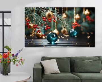 Kerstboomdecoratie op de kerstboom, achtergrond van Animaflora PicsStock