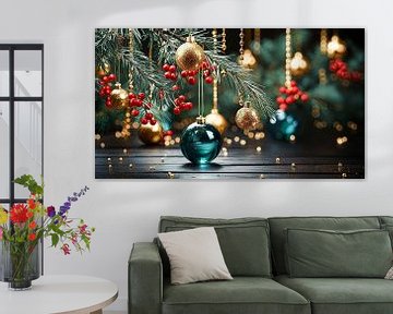 Kerstboomdecoratie op de kerstboom, achtergrond van Animaflora PicsStock