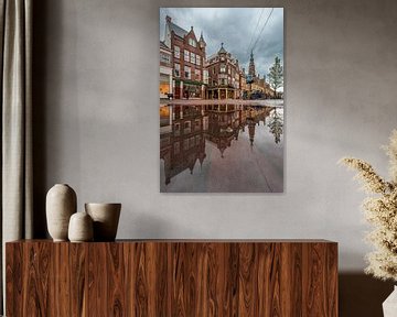 Leiden - Een regenachtige dag op de breestraat (0145) van Reezyard