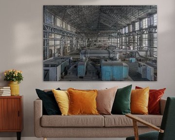Blue Abandoned Factory van Robert Van den Bragt