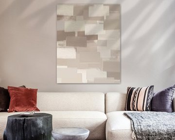 Abstract modern art in neutral colors no. 1 by Dina Dankers