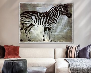 Zebrapaard Zilveren Beauty van Nicky`s Prints